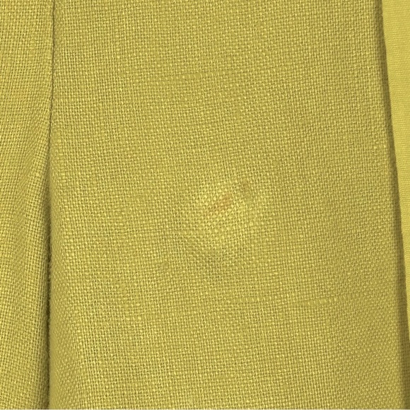 J Jill Linen Wide Leg Chartreuse Women’s Pants Size 6 Drawstring waist Flowy - Picture 6 of 10